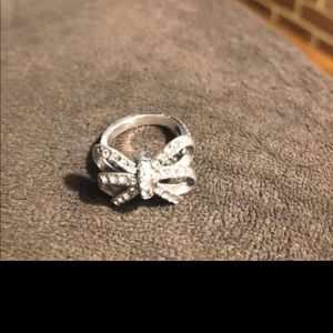 Brighton Silver Bow Ring SZ 6